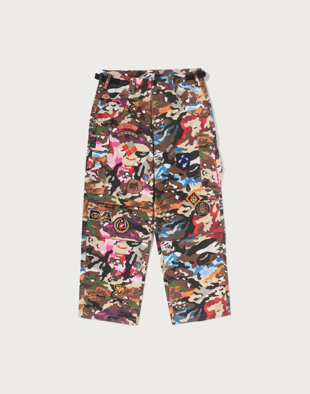HYBRID CAMO MULTI BADGE CARGO PANTS MENS