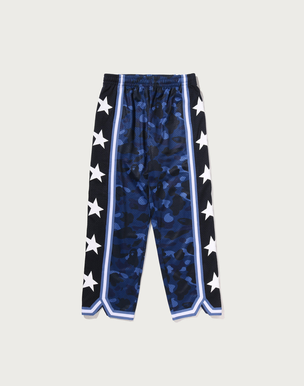 COLOR CAMO MESH HIGH SPLIT SNAP BUTTON RELAXED FIT PANTS MENS