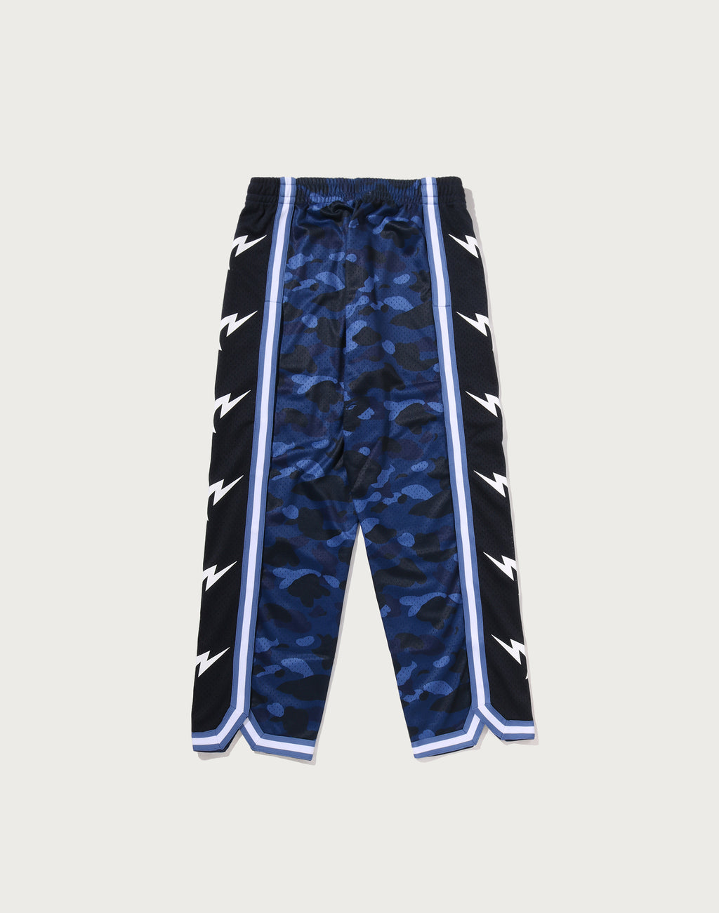COLOR CAMO MESH HIGH SPLIT SNAP BUTTON RELAXED FIT PANTS MENS