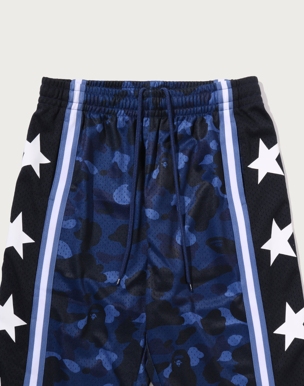 COLOR CAMO MESH HIGH SPLIT SNAP BUTTON RELAXED FIT PANTS MENS