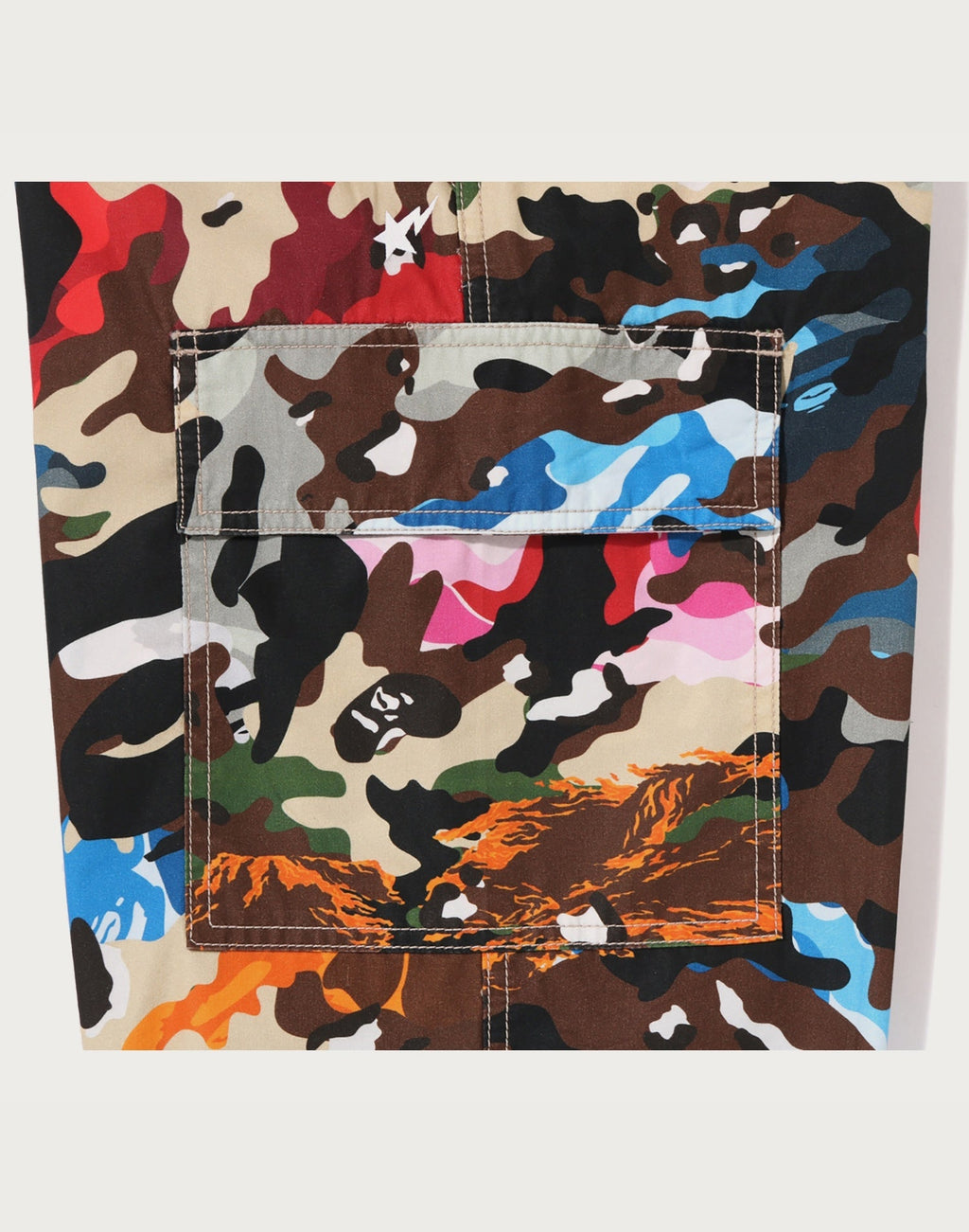HYBRID CAMO BAPE STA CARGO PARACHUTE PANTS LADIES