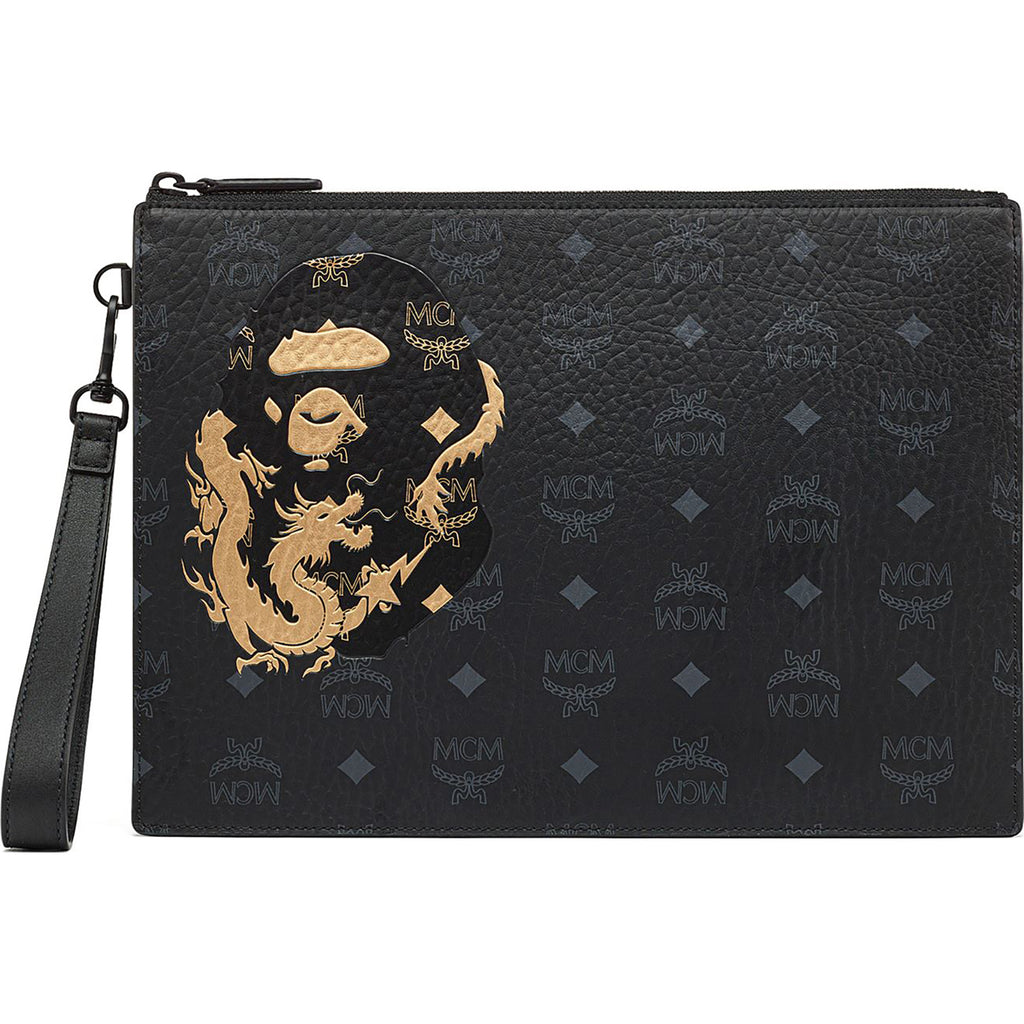 BAPE X MCM FLAT POUCH us.bape