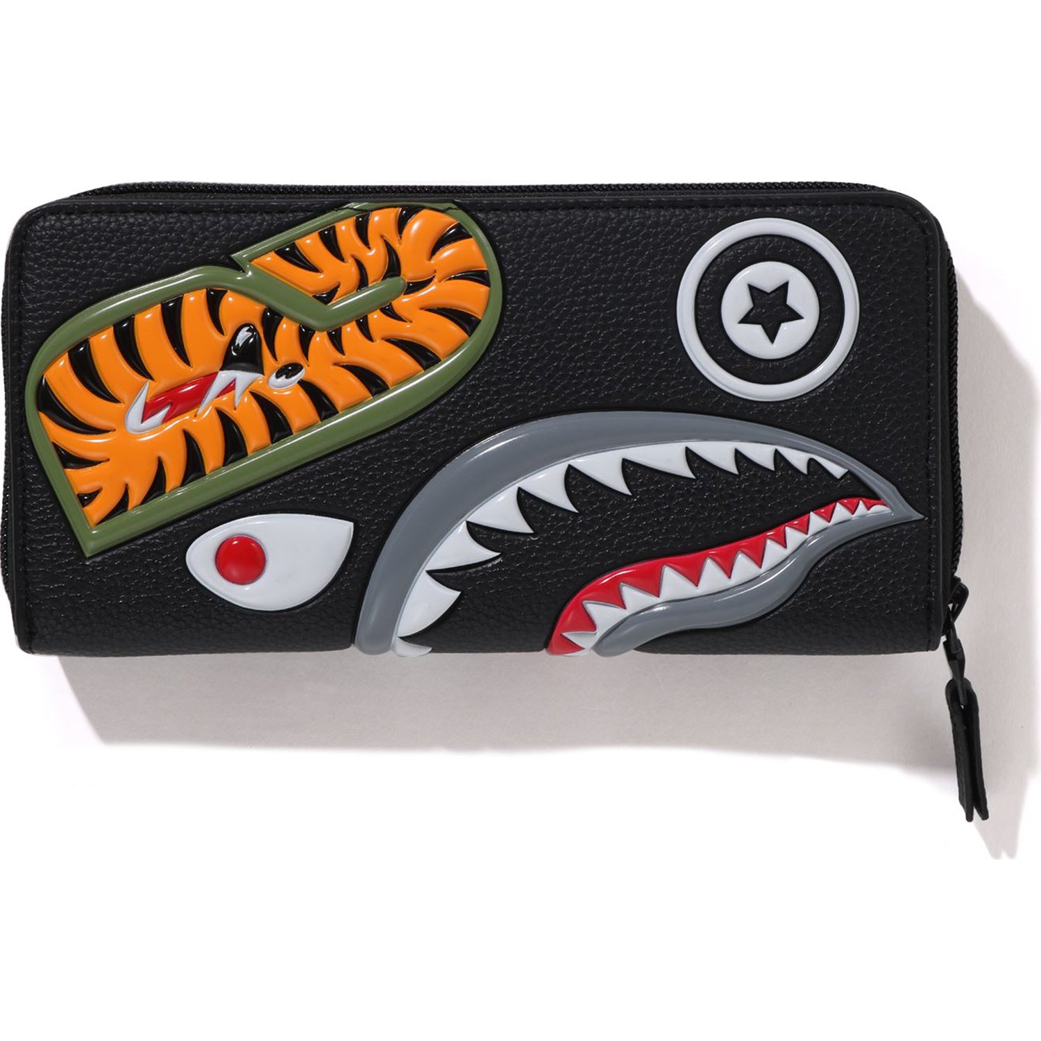 Men's BAPE SHARK Long Black Wallet FW25 Water & Stain