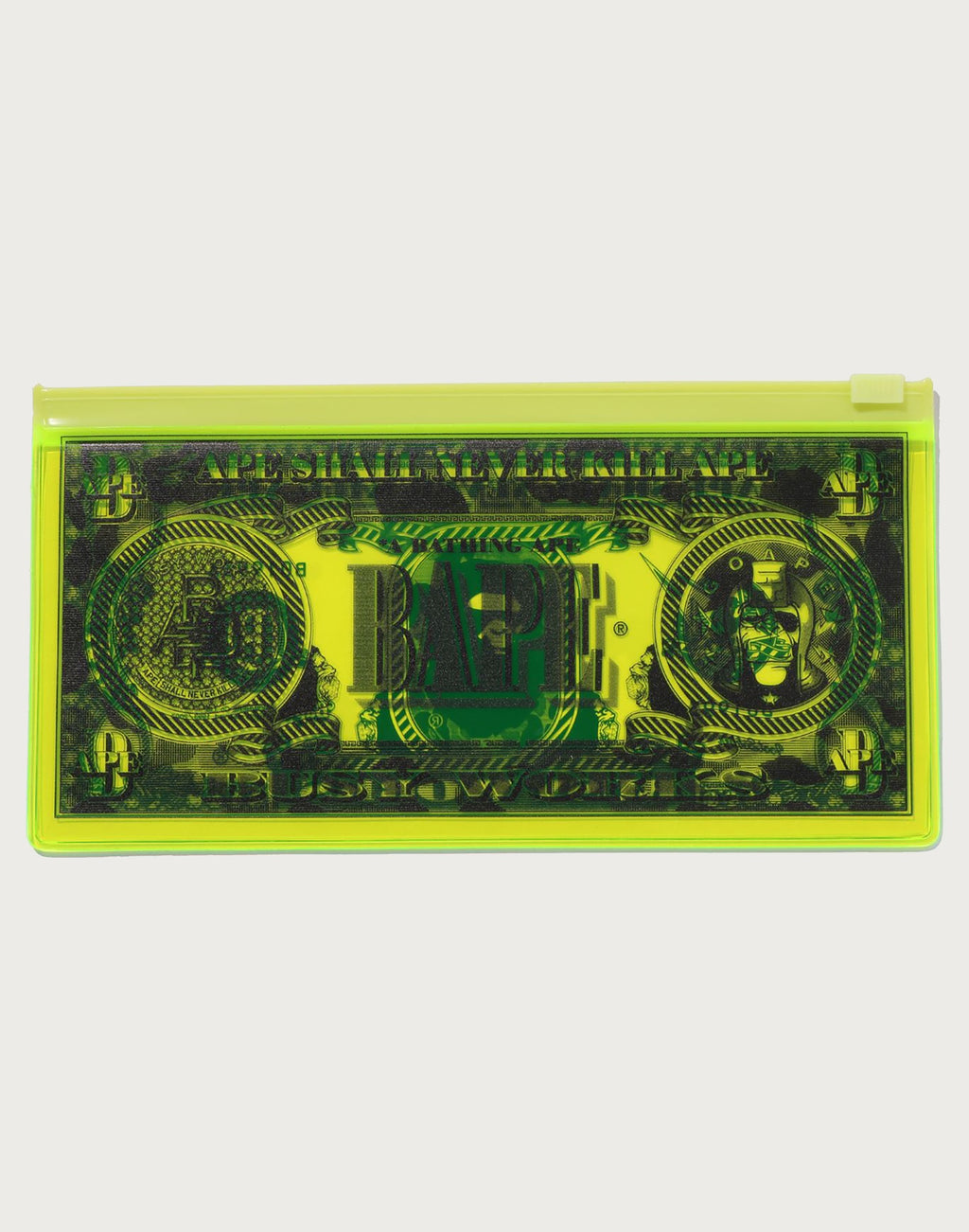 BANKNOTE DESIGN CLEAR POUCH MENS