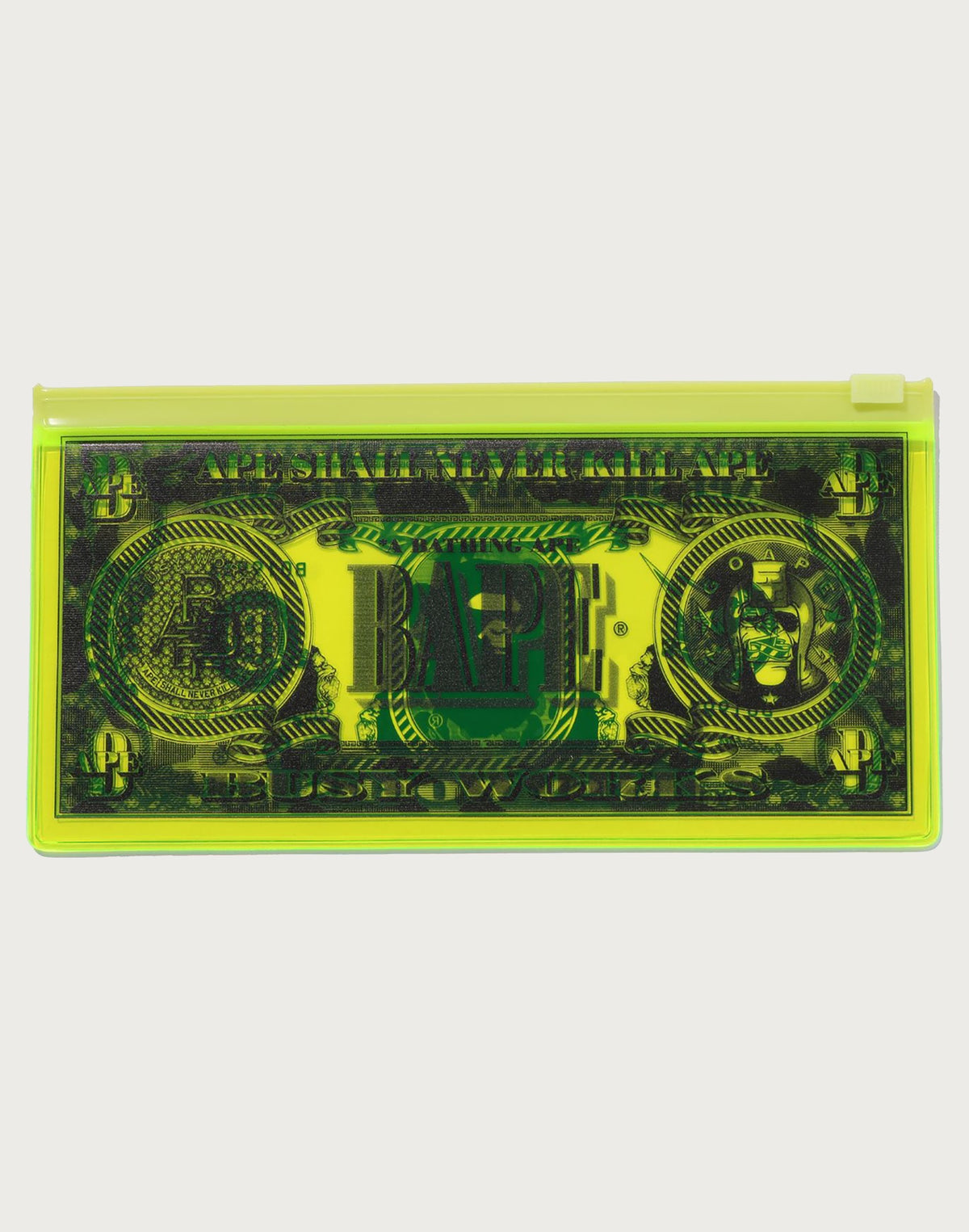BANKNOTE DESIGN CLEAR POUCH MENS