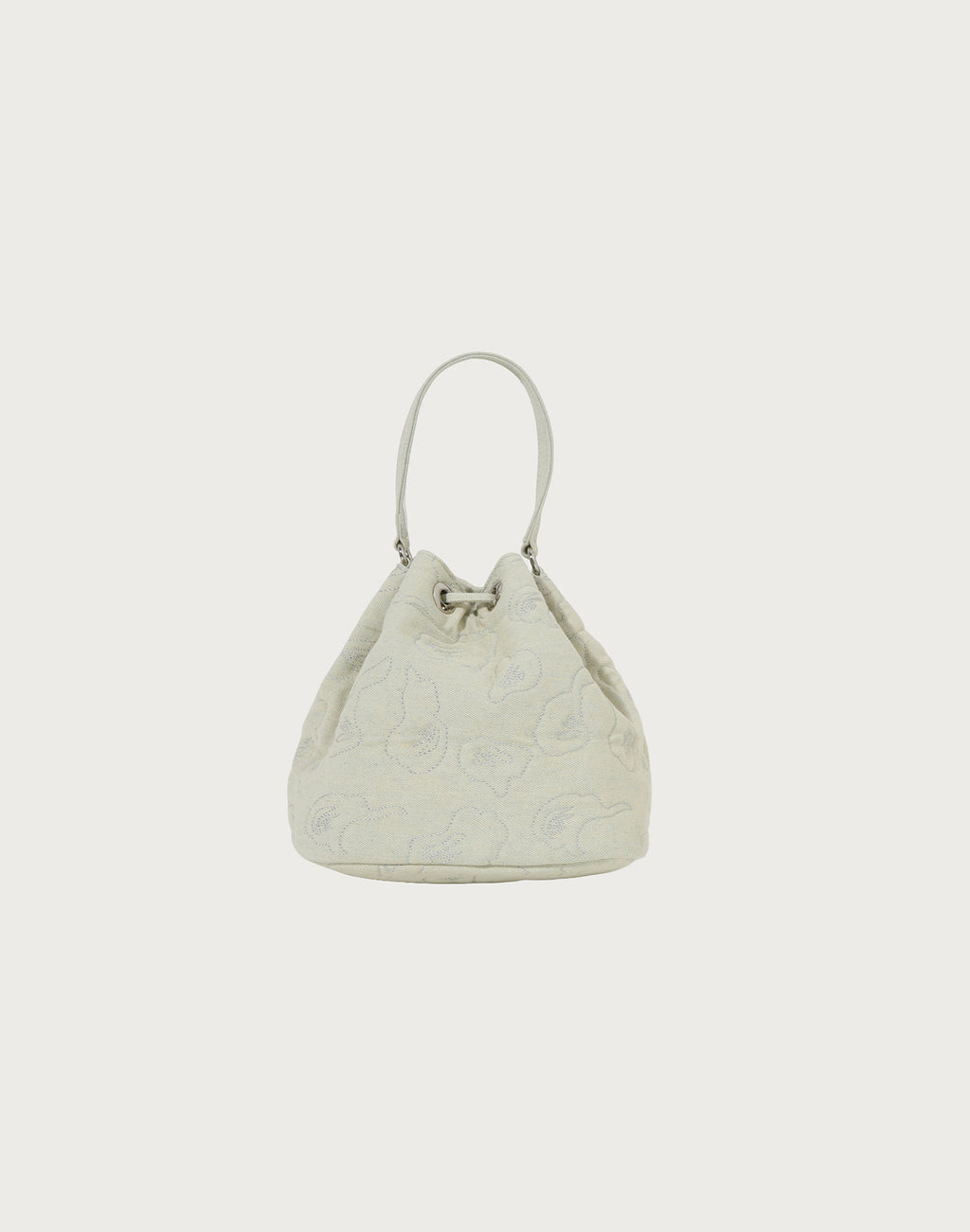DENIM CAMO QUILTING BUCKET BAG LADIES