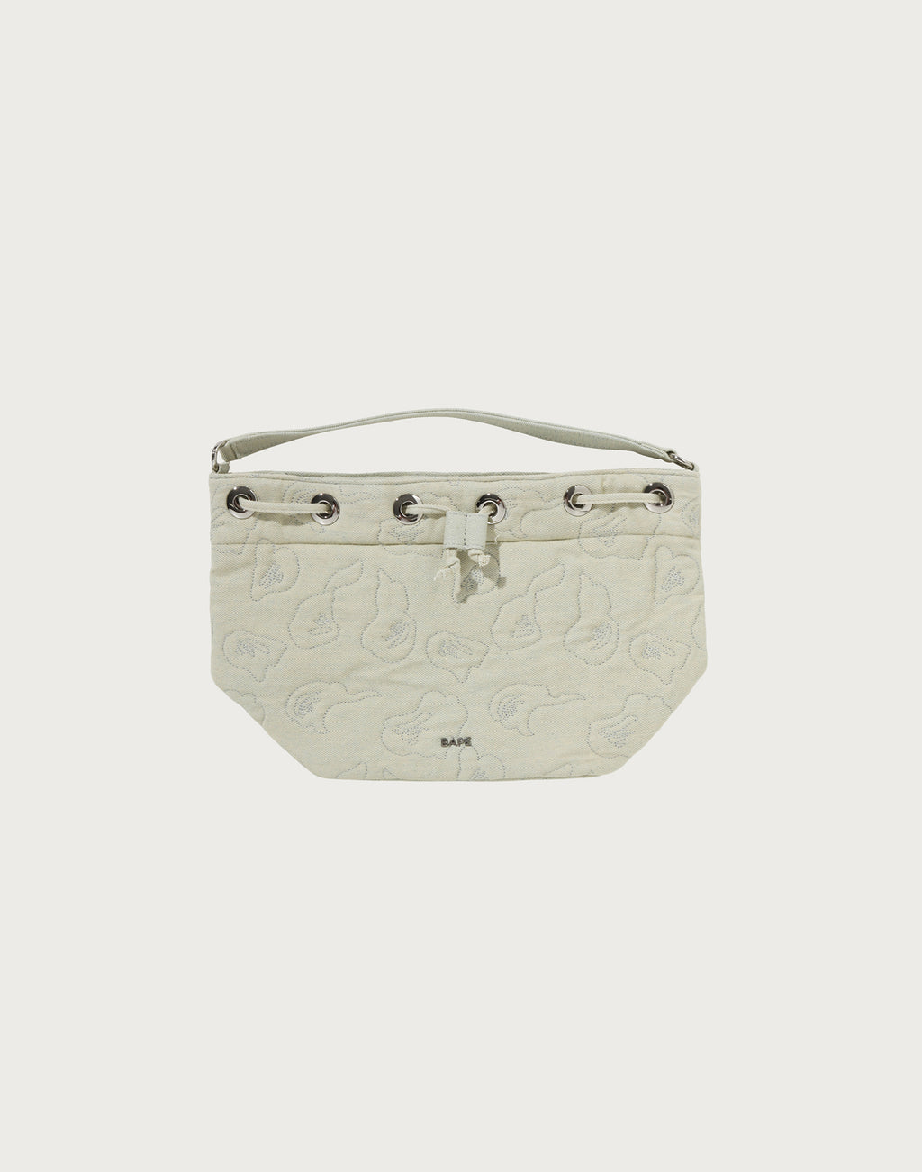 DENIM CAMO QUILTING BUCKET BAG LADIES