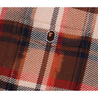 BLEACHED BAPE CHECK ZIP SHIRT MENS