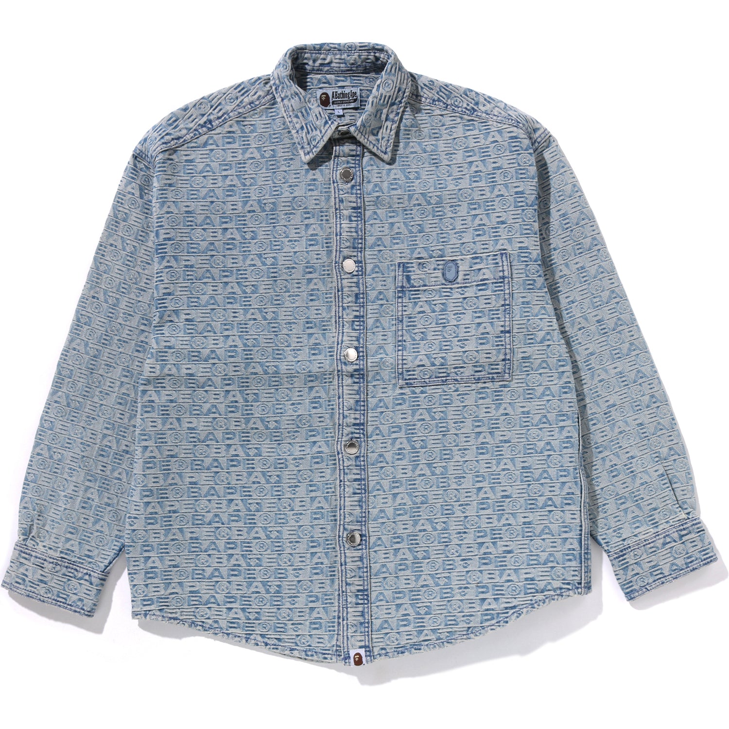 LUX SPORT PATTERN JACQUARD 10OZ DENIM SHIRTS MENS – us.bape.com