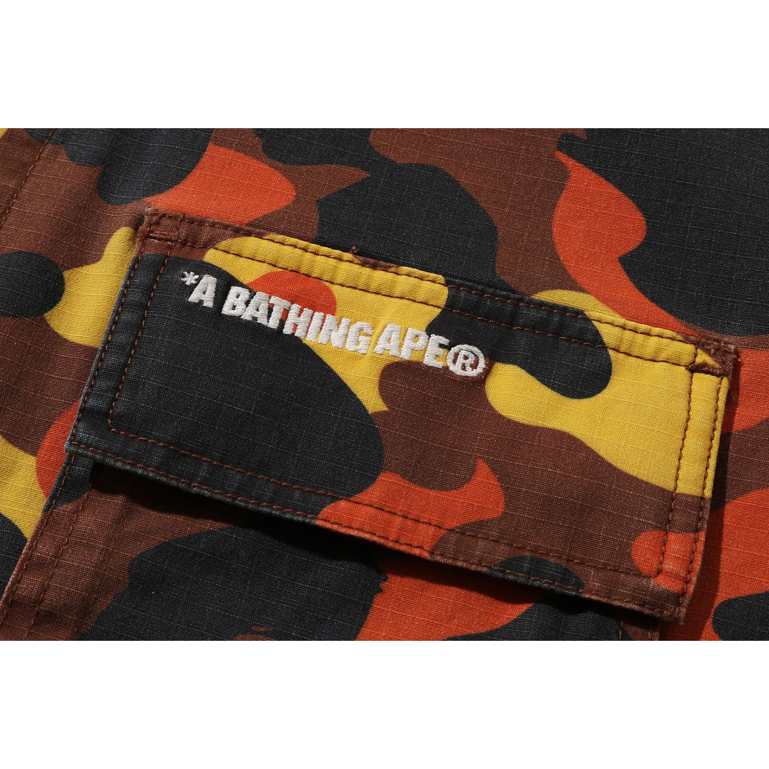 1ST CAMO HEAVY WASHED MULTI POCKET CARGO LS SHIRT MENS – us.bape.com
