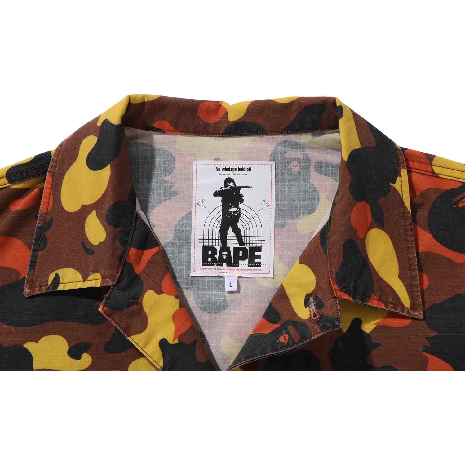 1ST CAMO HEAVY WASHED MULTI POCKET CARGO LS SHIRT MENS – us.bape.com