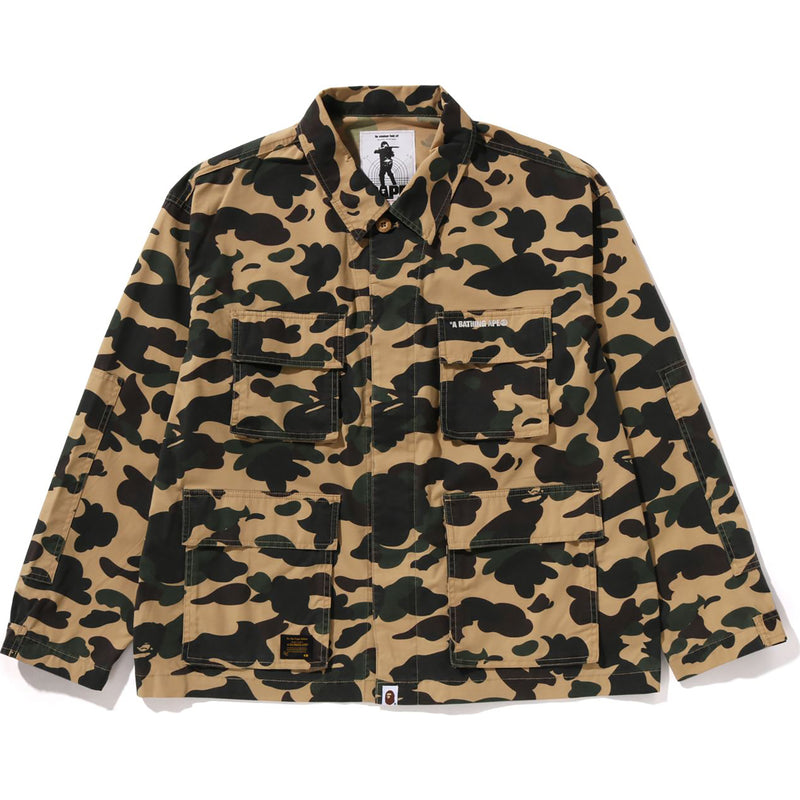 1ST CAMO HEAVY WASHED MULTI POCKET CARGO LS SHIRT MENS