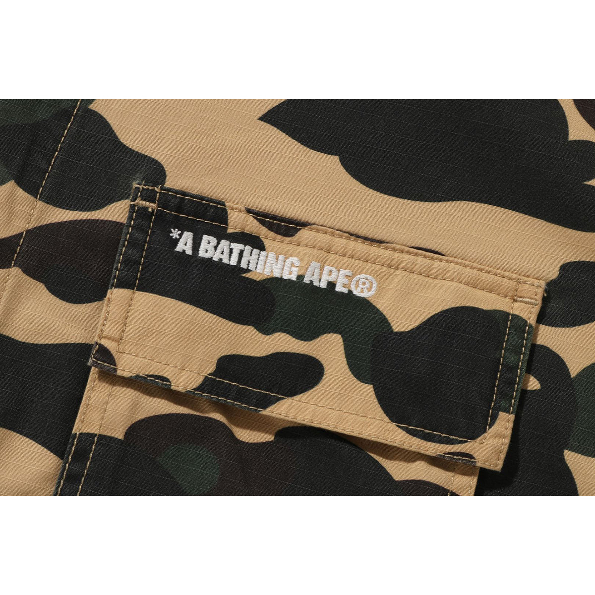 1ST CAMO HEAVY WASHED MULTI POCKET CARGO LS SHIRT MENS