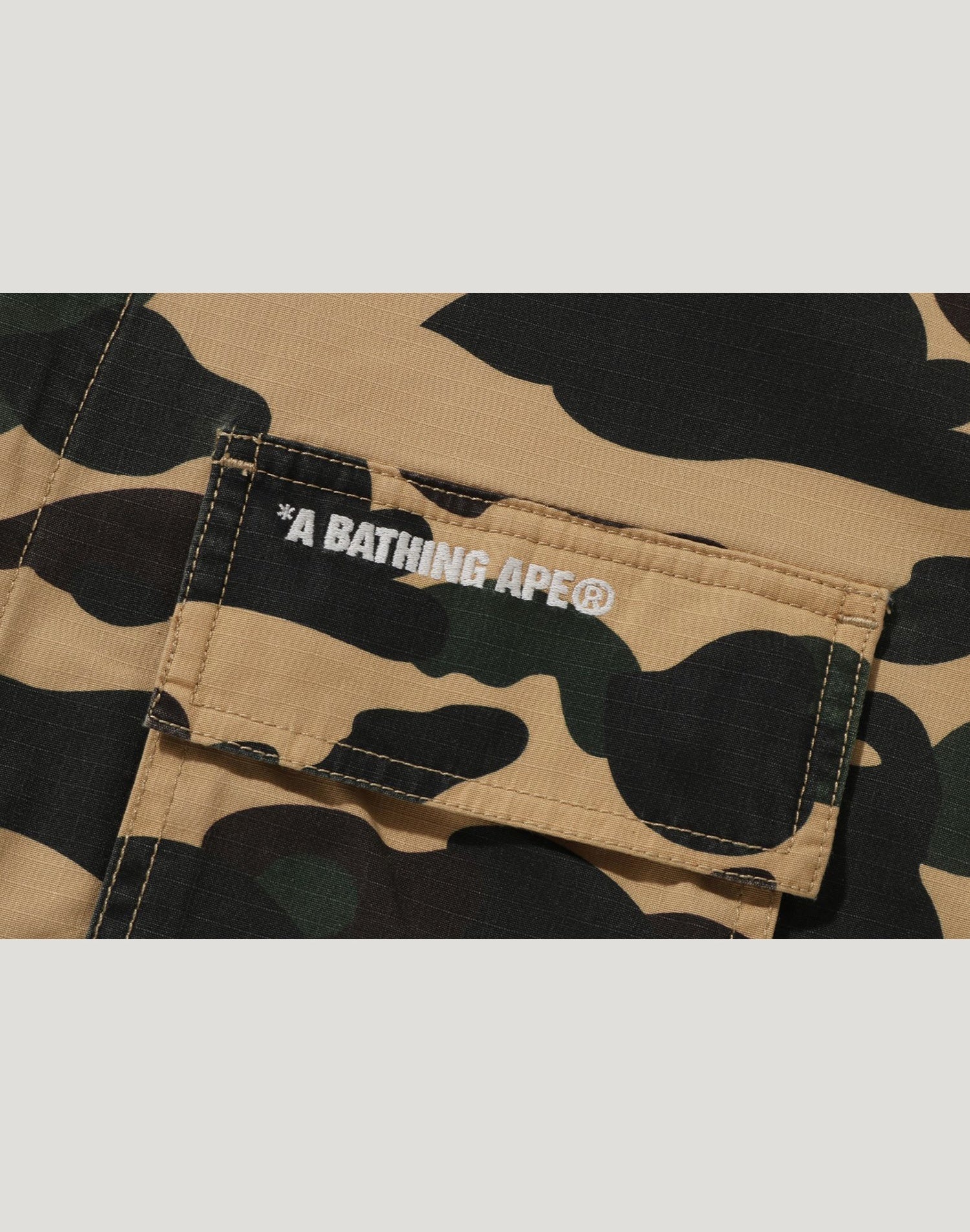 1ST CAMO HEAVY WASHED MULTI POCKET CARGO LS SHIRT MENS