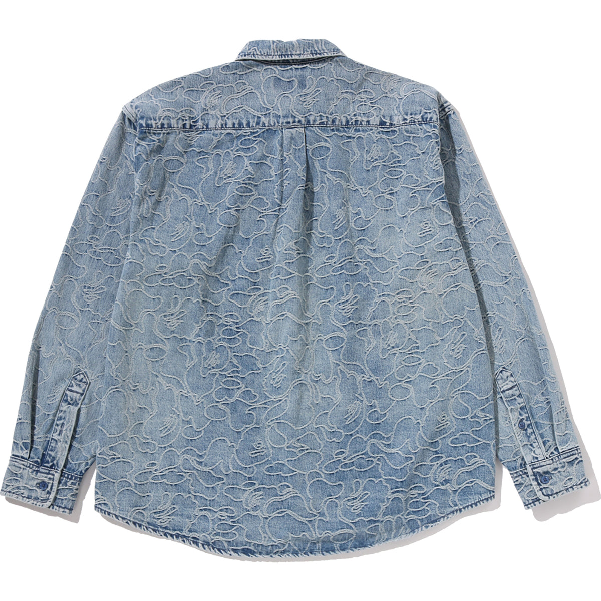 ONE POINT LINE CAMO JACQUARD DENIM LS SHIRT MENS