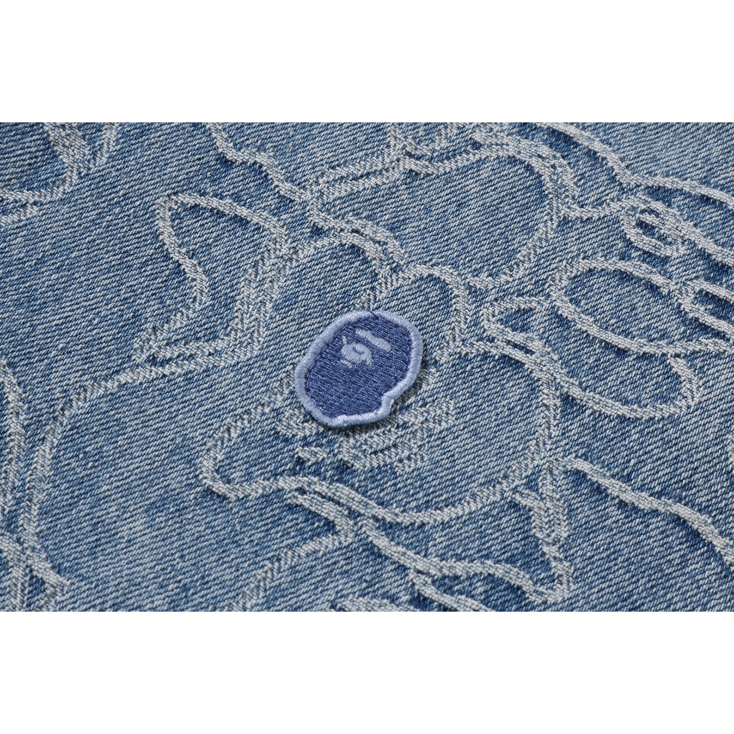 ONE POINT LINE CAMO JACQUARD DENIM LS SHIRT MENS