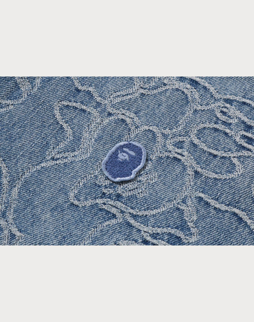 ONE POINT LINE CAMO JACQUARD DENIM LS SHIRT MENS