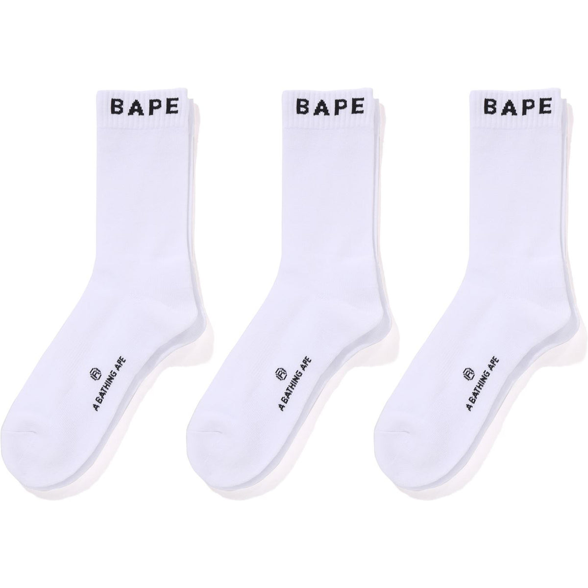 BAPE SOCKS 3 PAIRS MENS
