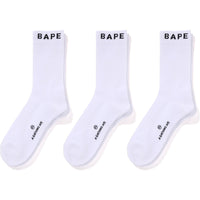 BAPE SOCKS 3 PAIRS MENS