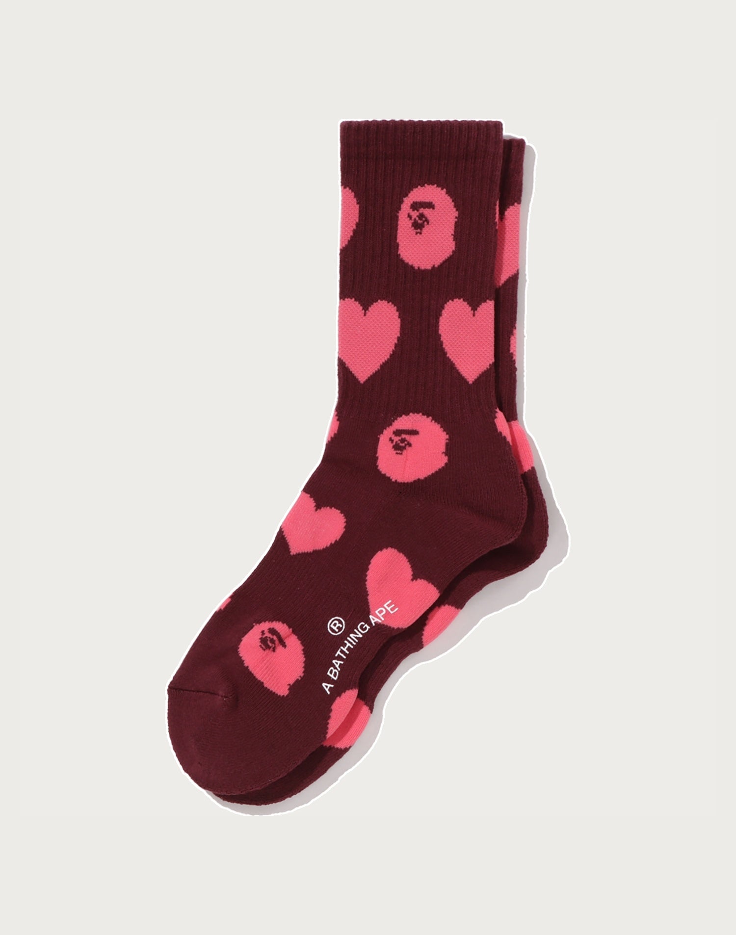 I LOVE BAPE MONOGRAM SOCKS LADIES