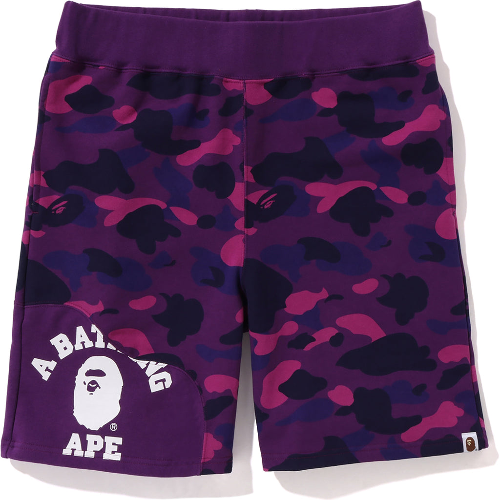 COLOR CAMO CUTTING SWEAT SHORTS MENS | us.bape.com