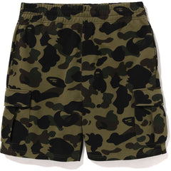 BAPY LOGO MONOGRAM JACQUARD DENIM SHORTS LADIES