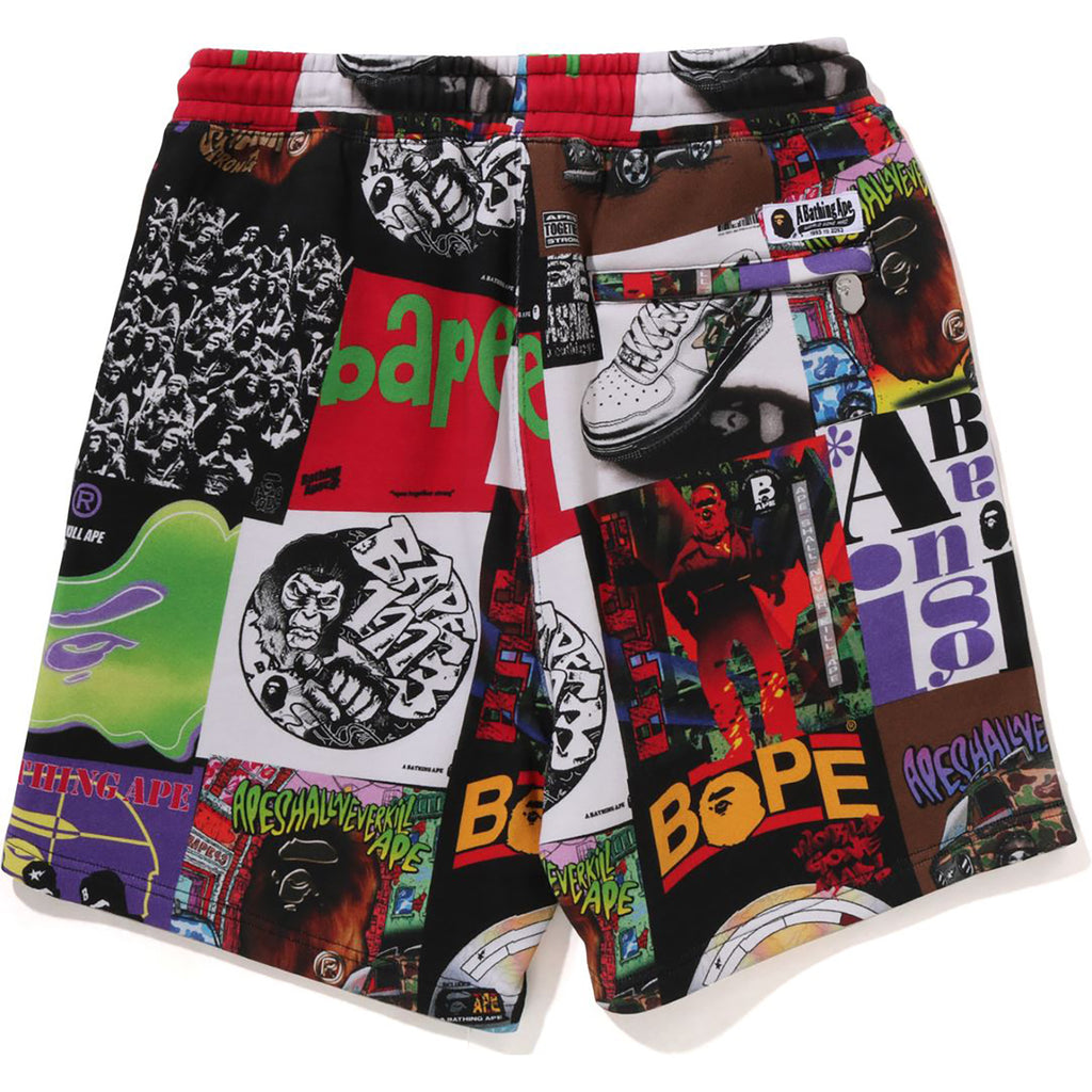 BAPE ALBUM MONOGRAM SWEAT SHORTS MENS