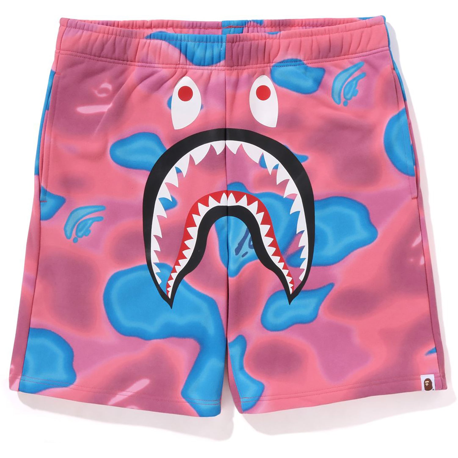 LIQUID CAMO SHARK SWEAT SHORTS MENS us.bape