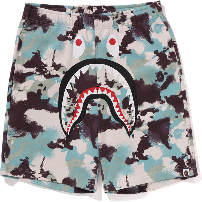 MAP CAMO REGULAR FIT SHARK SWEAT SHORTS MENS