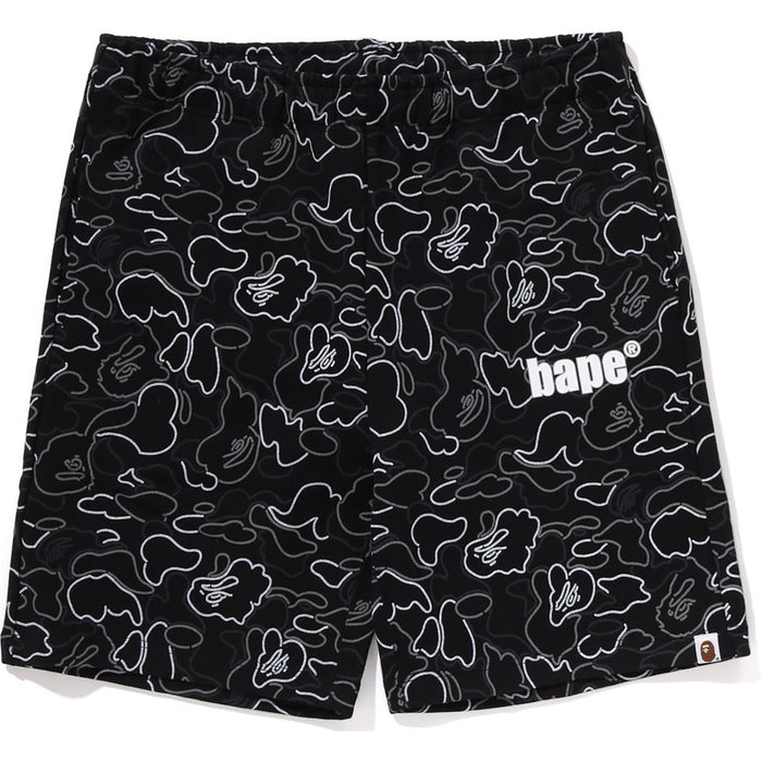 NEON CAMO REGULAR FIT SWEAT SHORTS MENS