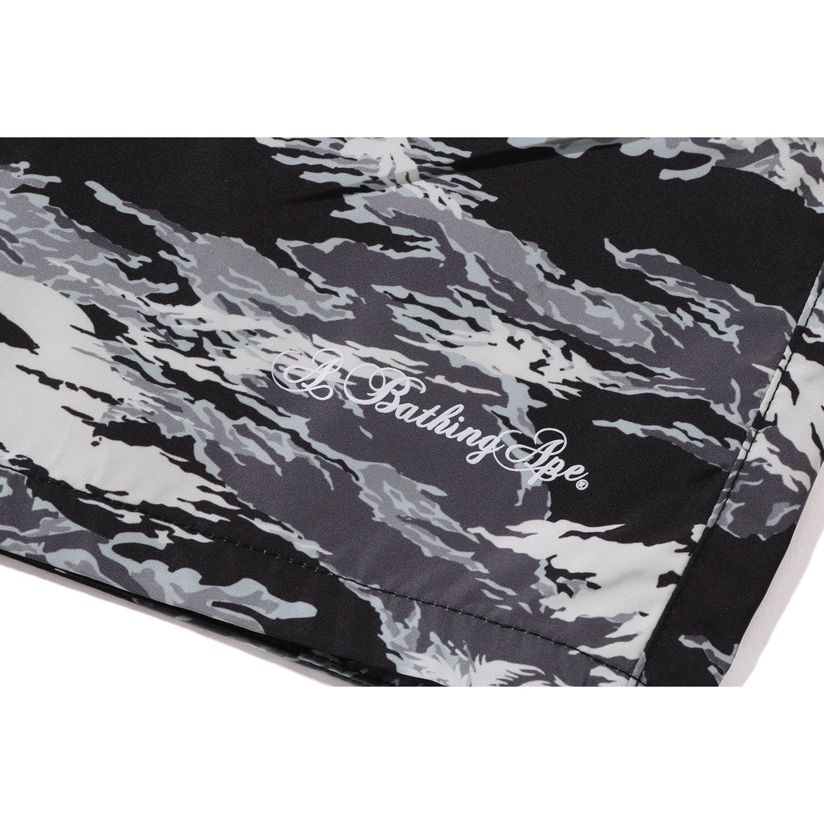 PALM TREE CAMO RELAXED FIT BEACH SHORTS MENS