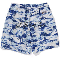 PALM TREE CAMO RELAXED FIT BEACH SHORTS MENS