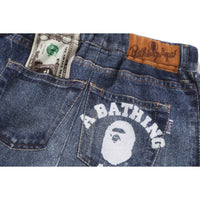BAPE DENIM PRINT SWEAT SHORTS KIDS