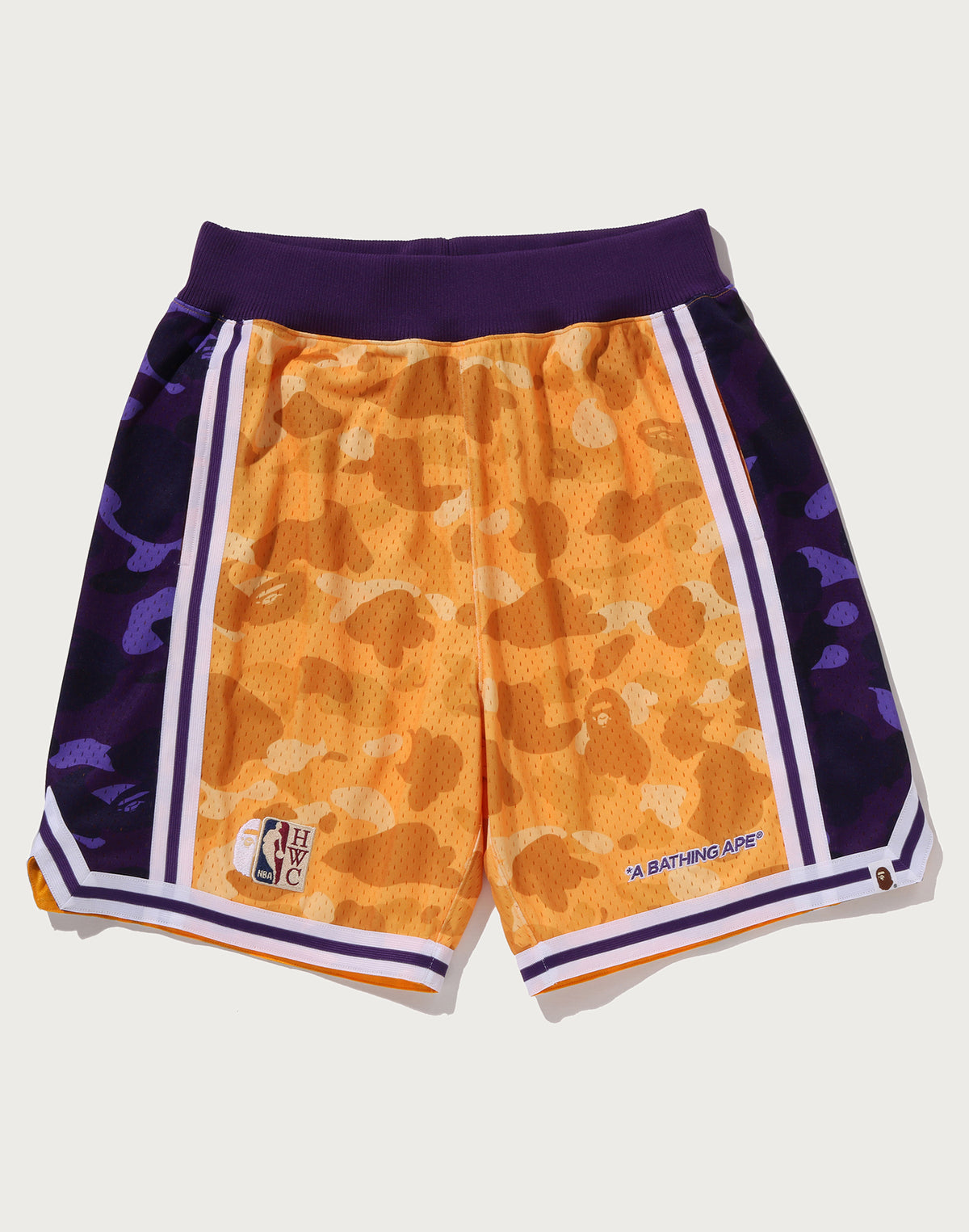 BAPE X M&N NBA - LOS ANGELES LAKERS SWINGMAN SHORTS MENS