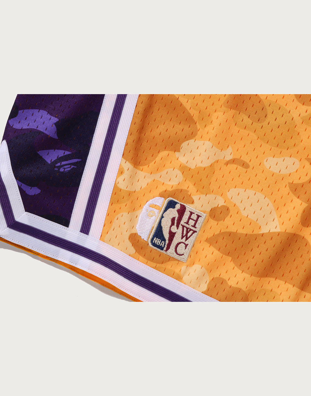 BAPE X M&N NBA - LOS ANGELES LAKERS SWINGMAN SHORTS MENS