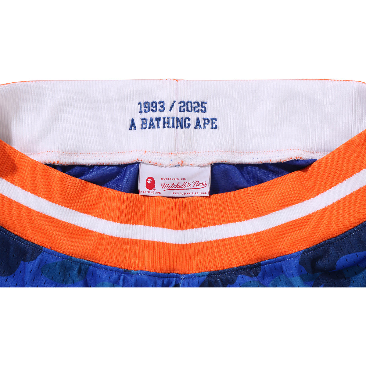 BAPE X M&N NBA - NEW YORK KNICKS SWINGMAN SHORTS MENS