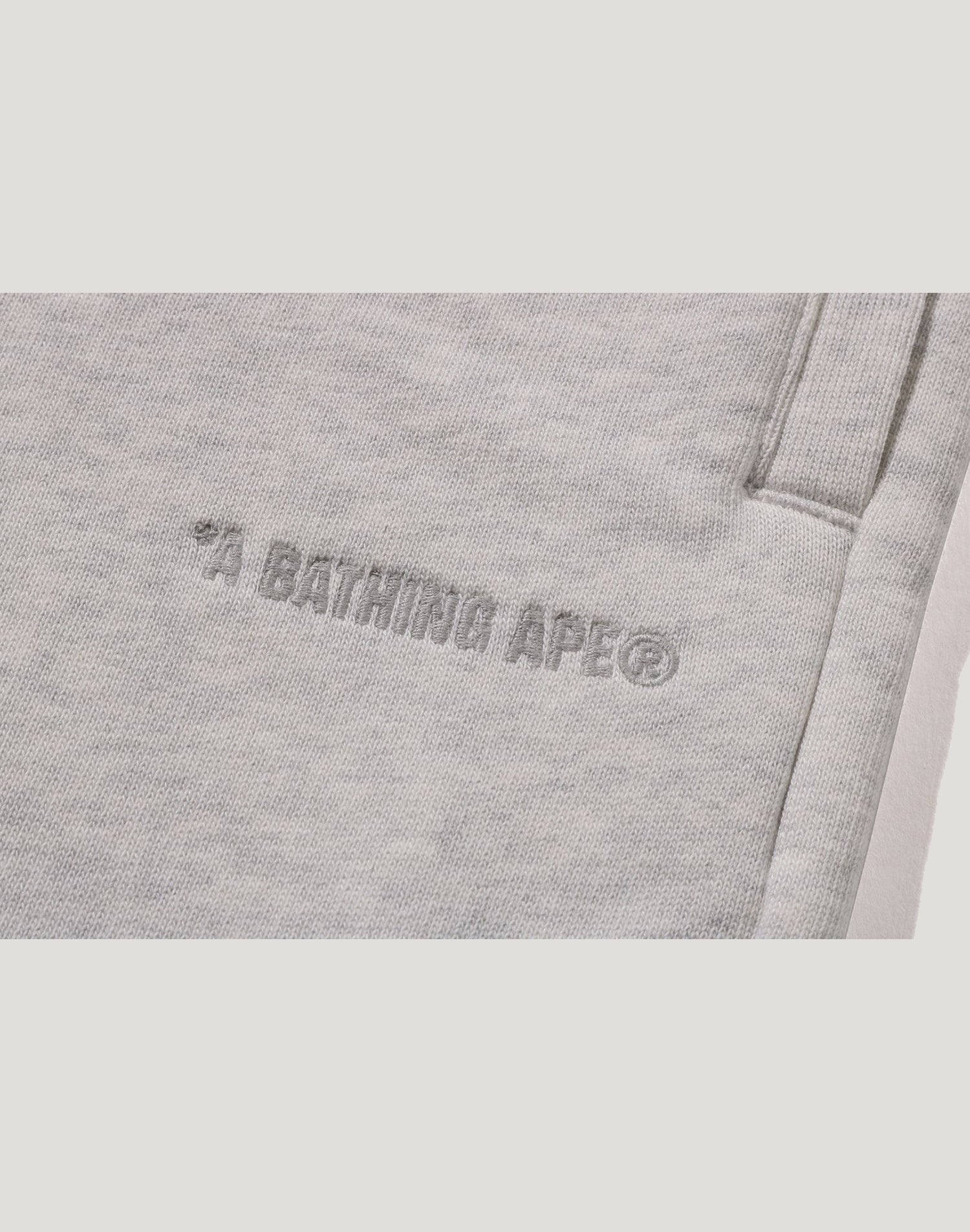 BATHING APE LOGO KNEE LENGTH RELAXED FIT SWEAT SHORTS MENS