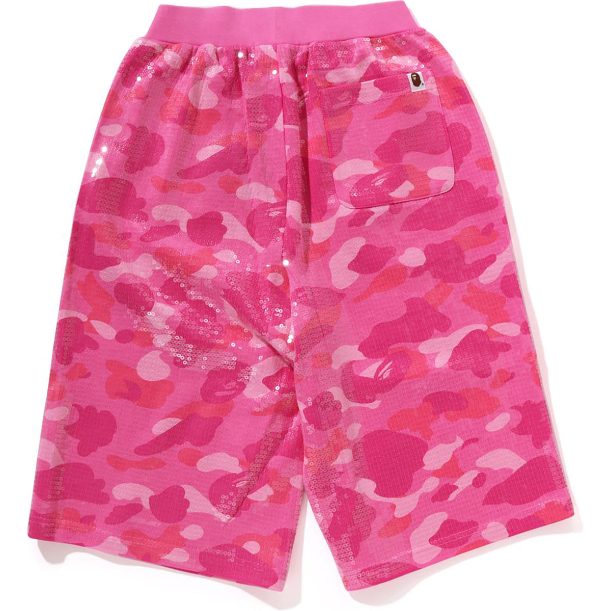 COLOR CAMO APE HEAD SEQUIN SWEAT SHORTS LADIES