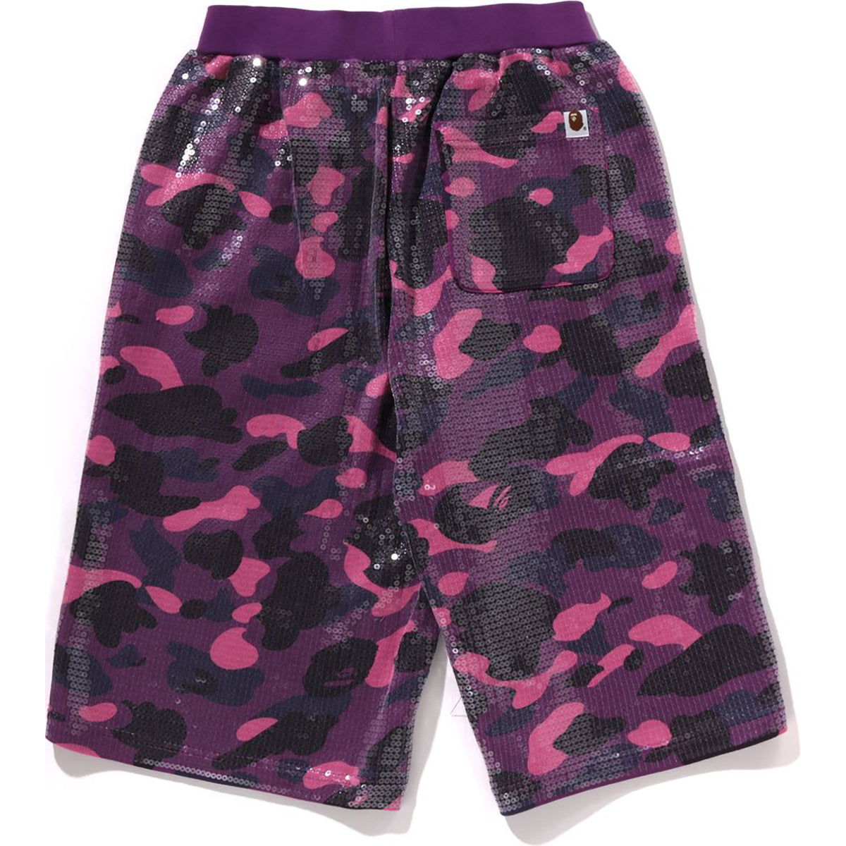 COLOR CAMO APE HEAD SEQUIN SWEAT SHORTS LADIES