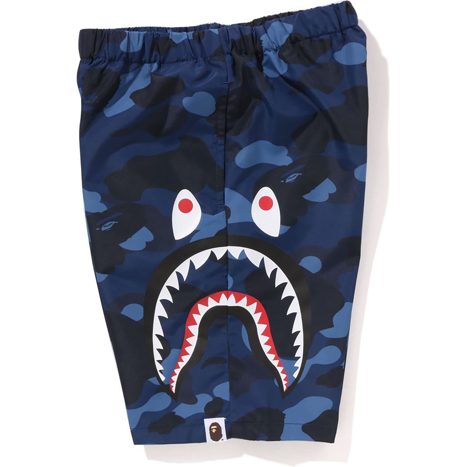 a bathing ape shark bape BEACH SHORTS 水着 A Bathing Ape Men Color Camo Shark Beach Shorts red