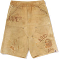 FAKE PRINT RELAXED FIT SWEAT SHORTS MENS