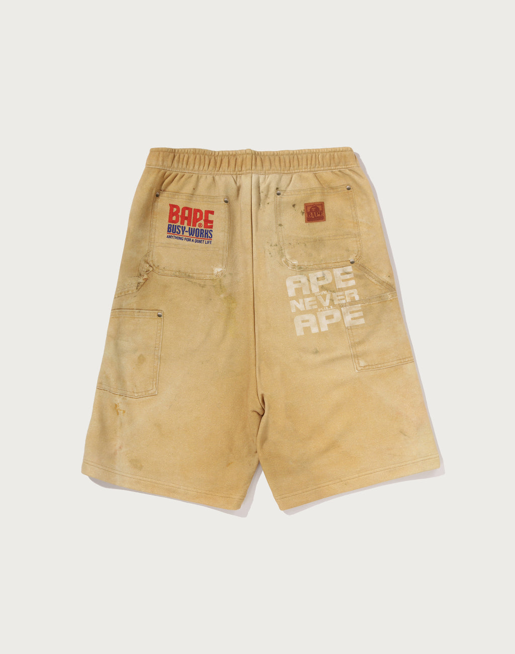 FAKE PRINT RELAXED FIT SWEAT SHORTS MENS