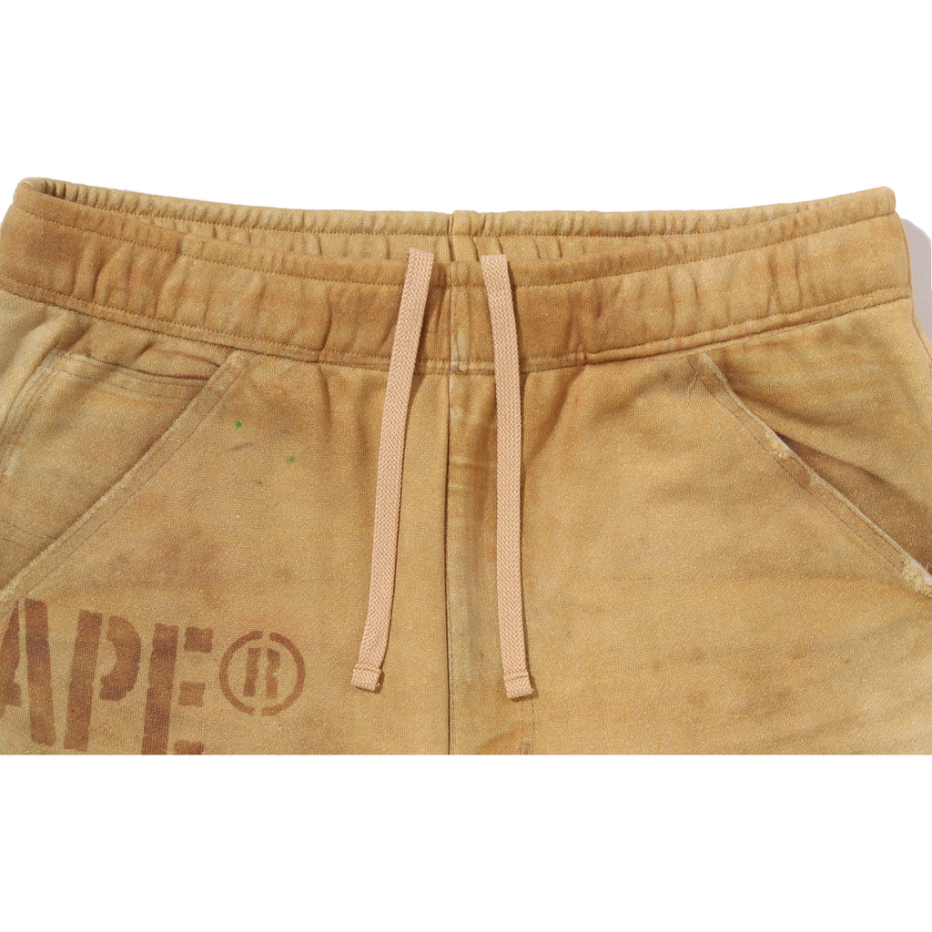 FAKE PRINT RELAXED FIT SWEAT SHORTS MENS