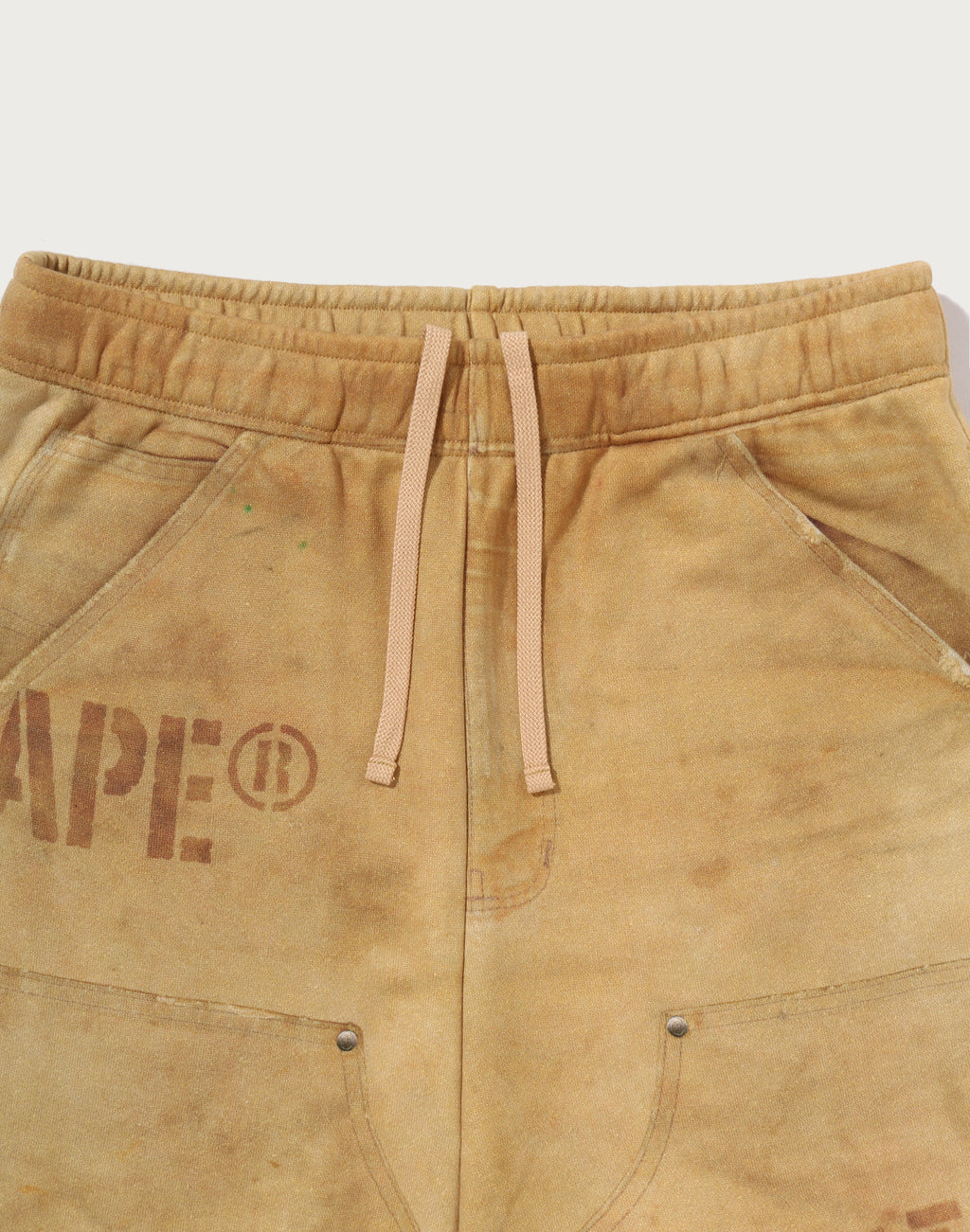 FAKE PRINT RELAXED FIT SWEAT SHORTS MENS