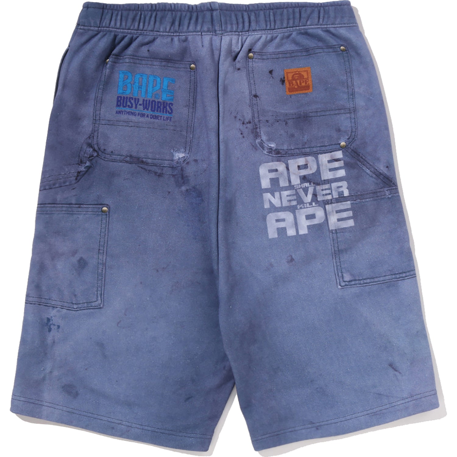 FAKE PRINT RELAXED FIT SWEAT SHORTS MENS