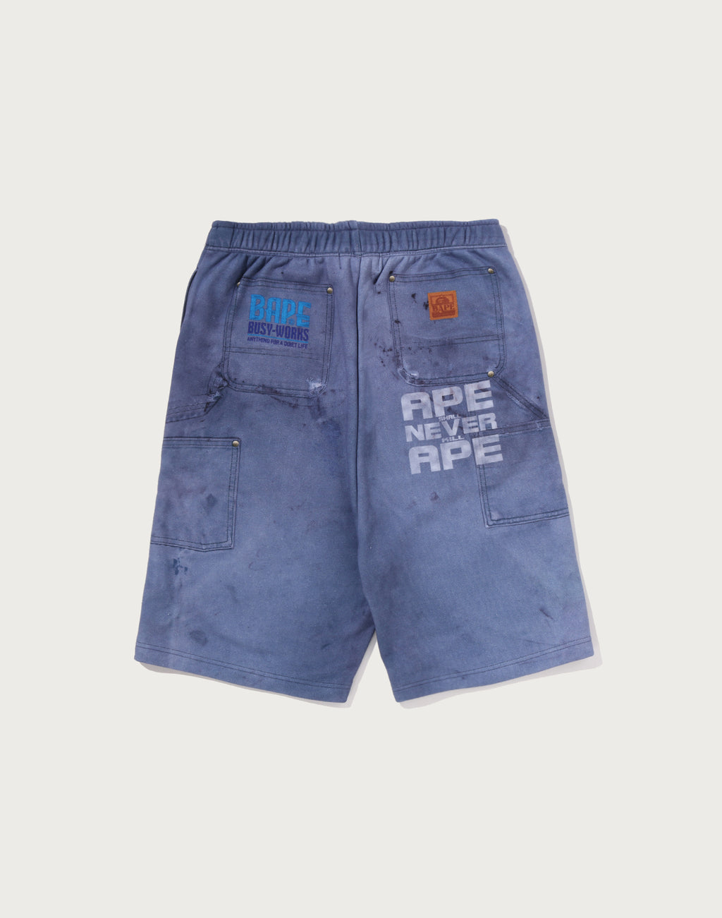 FAKE PRINT RELAXED FIT SWEAT SHORTS MENS