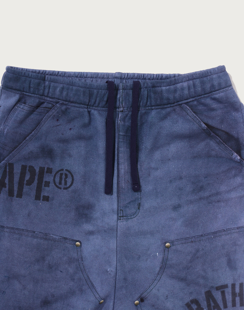 FAKE PRINT RELAXED FIT SWEAT SHORTS MENS