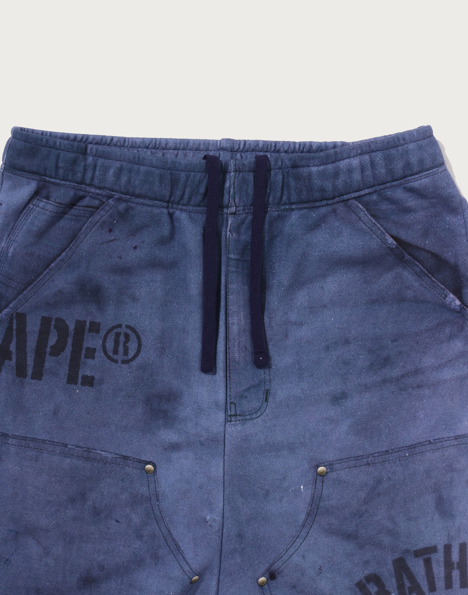 FAKE PRINT RELAXED FIT SWEAT SHORTS MENS
