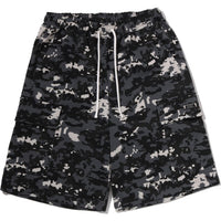 MULTI PIXEL CAMO BAPE STA LOGO CARGO RELAXED FIT SWEAT SHORTS MENS