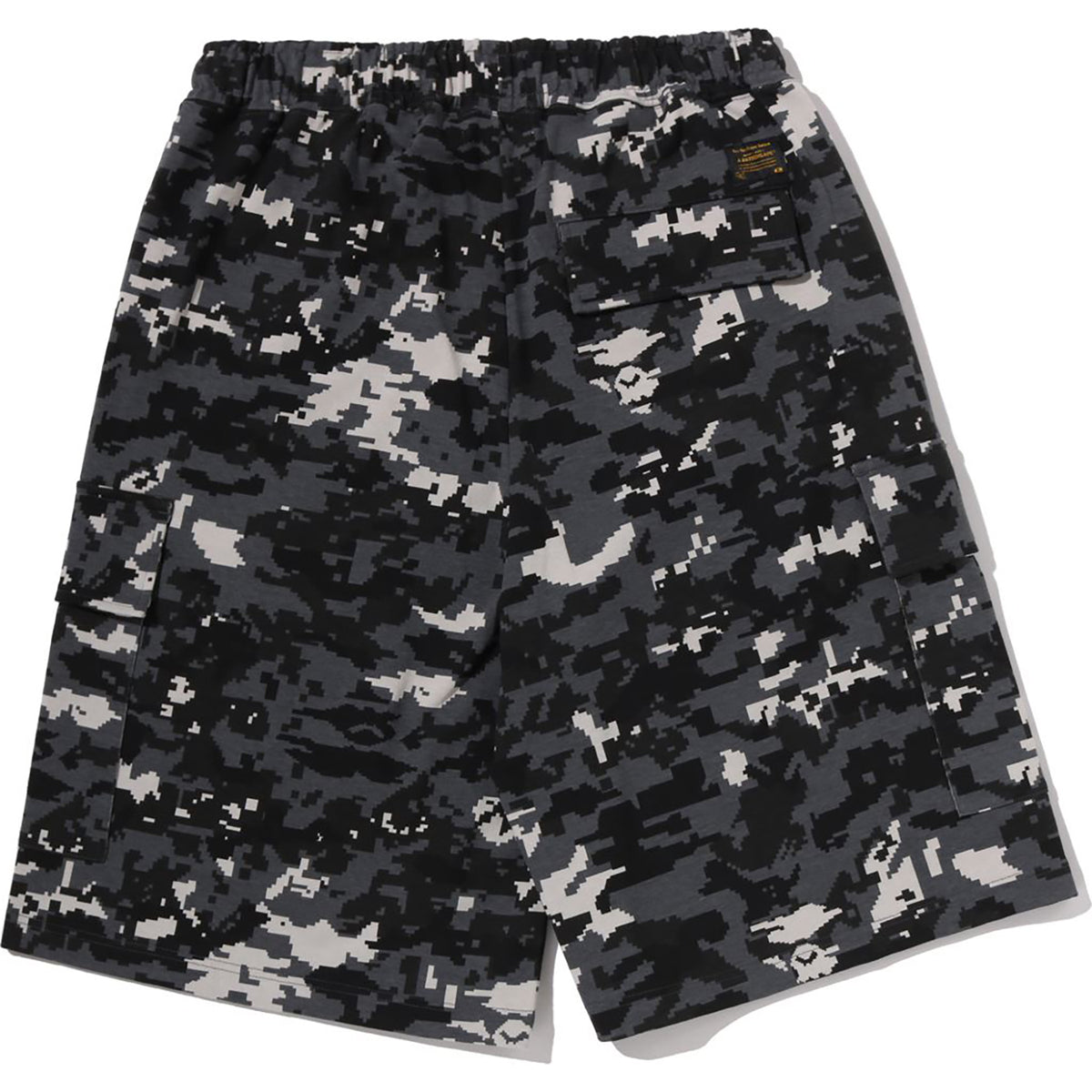 MULTI PIXEL CAMO BAPE STA LOGO CARGO RELAXED FIT SWEAT SHORTS MENS